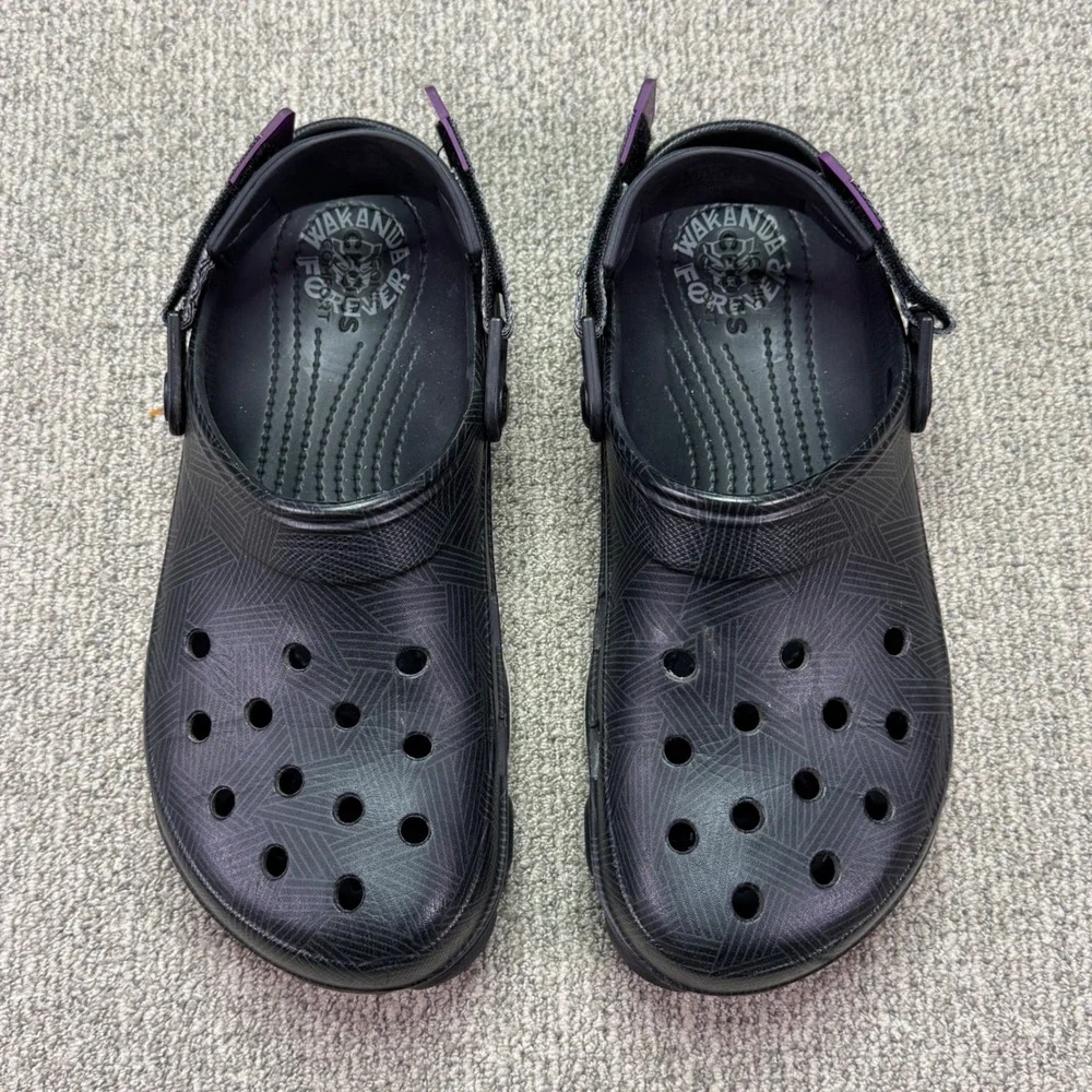 Marvel x Crocs All-Terrain Black Panther Clogs‎ Black Wakanda Forever M8 W10